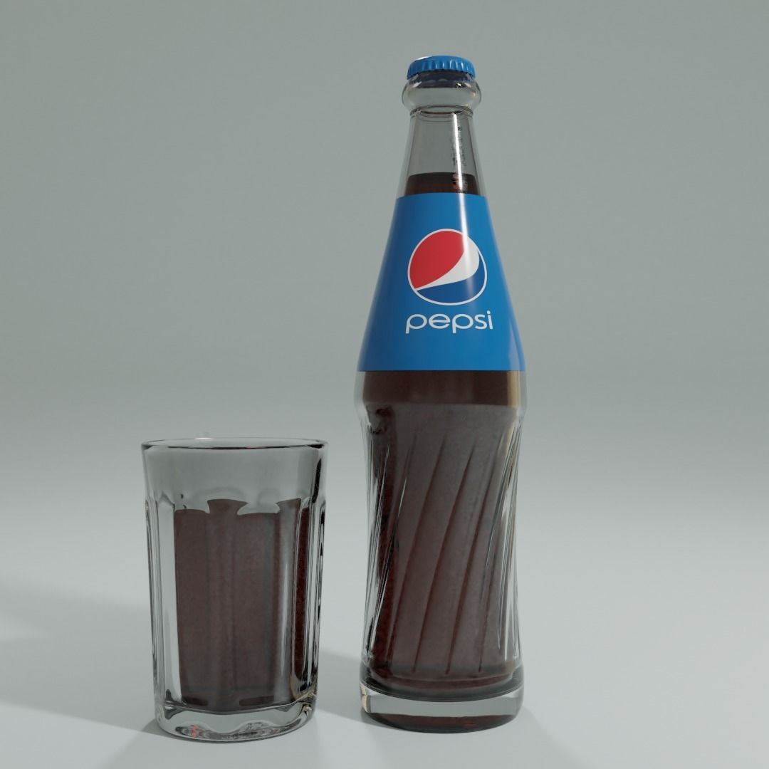 pepsi cola bottle  Low-poly 3D model_5