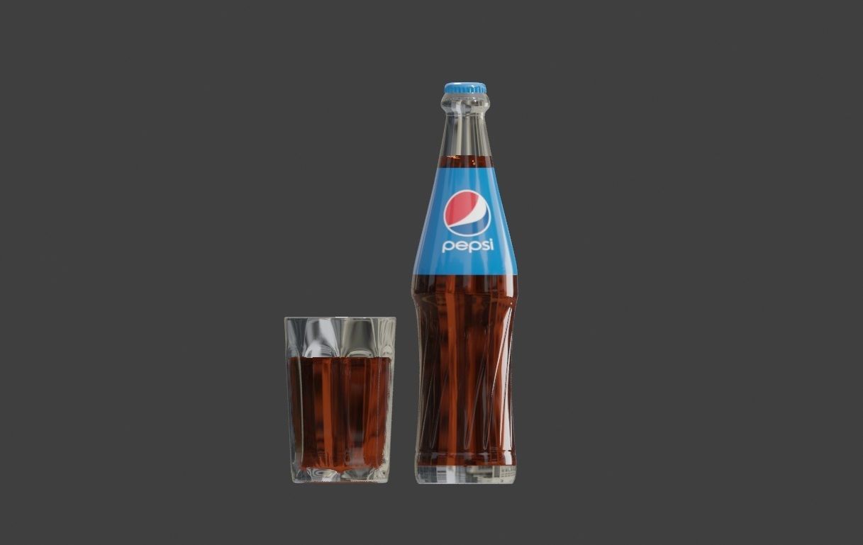 pepsi cola bottle  Low-poly 3D model_4