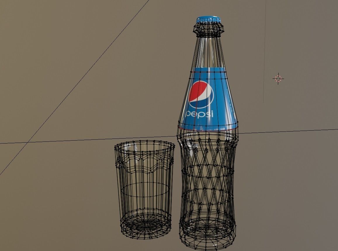 pepsi cola bottle  Low-poly 3D model_9