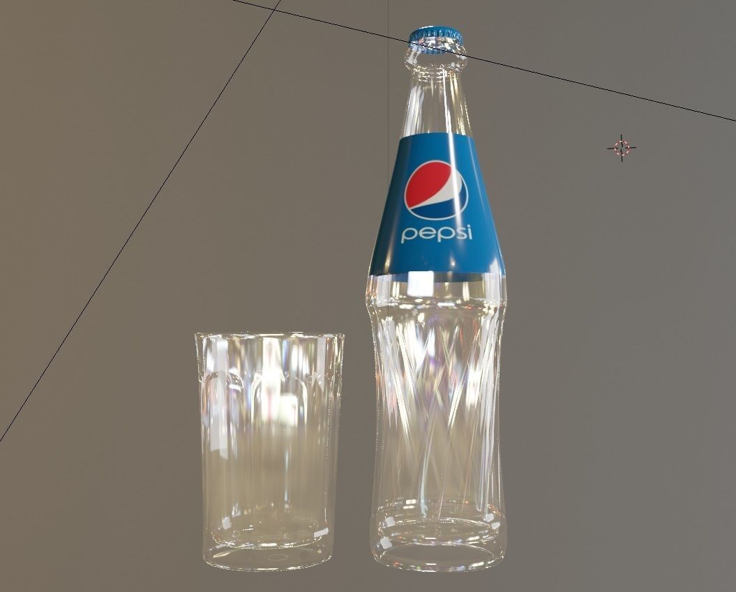 pepsi cola bottle  Low-poly 3D model_7