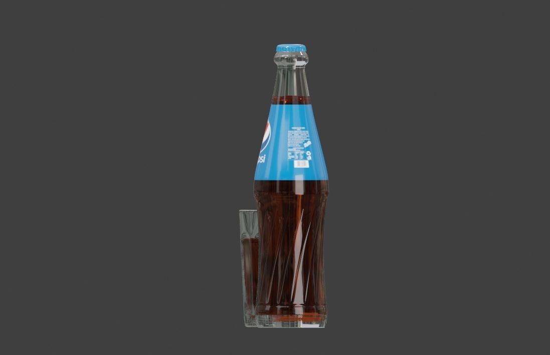pepsi cola bottle  Low-poly 3D model_12
