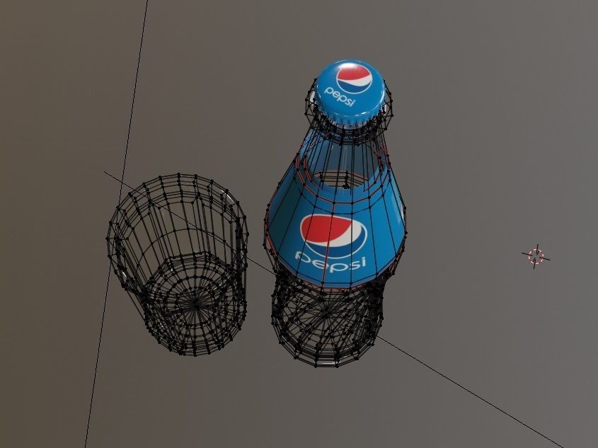 pepsi cola bottle  Low-poly 3D model_10