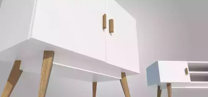 Modern cabinets Free low-poly 3D model
