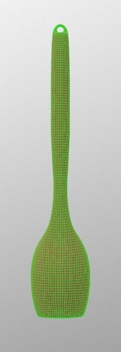 wooden spoon  Low-poly 3D model_3