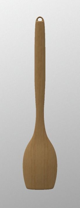 wooden spoon  Low-poly 3D model_4