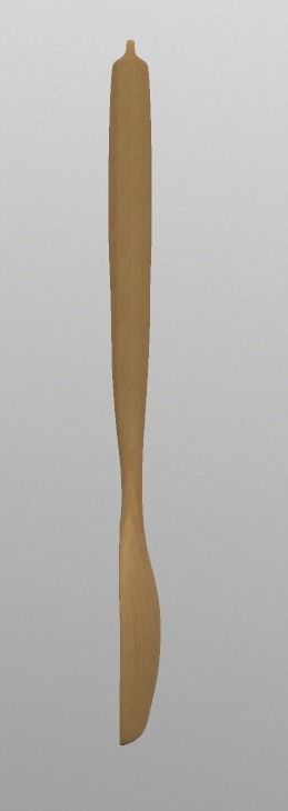wooden spoon  Low-poly 3D model_2