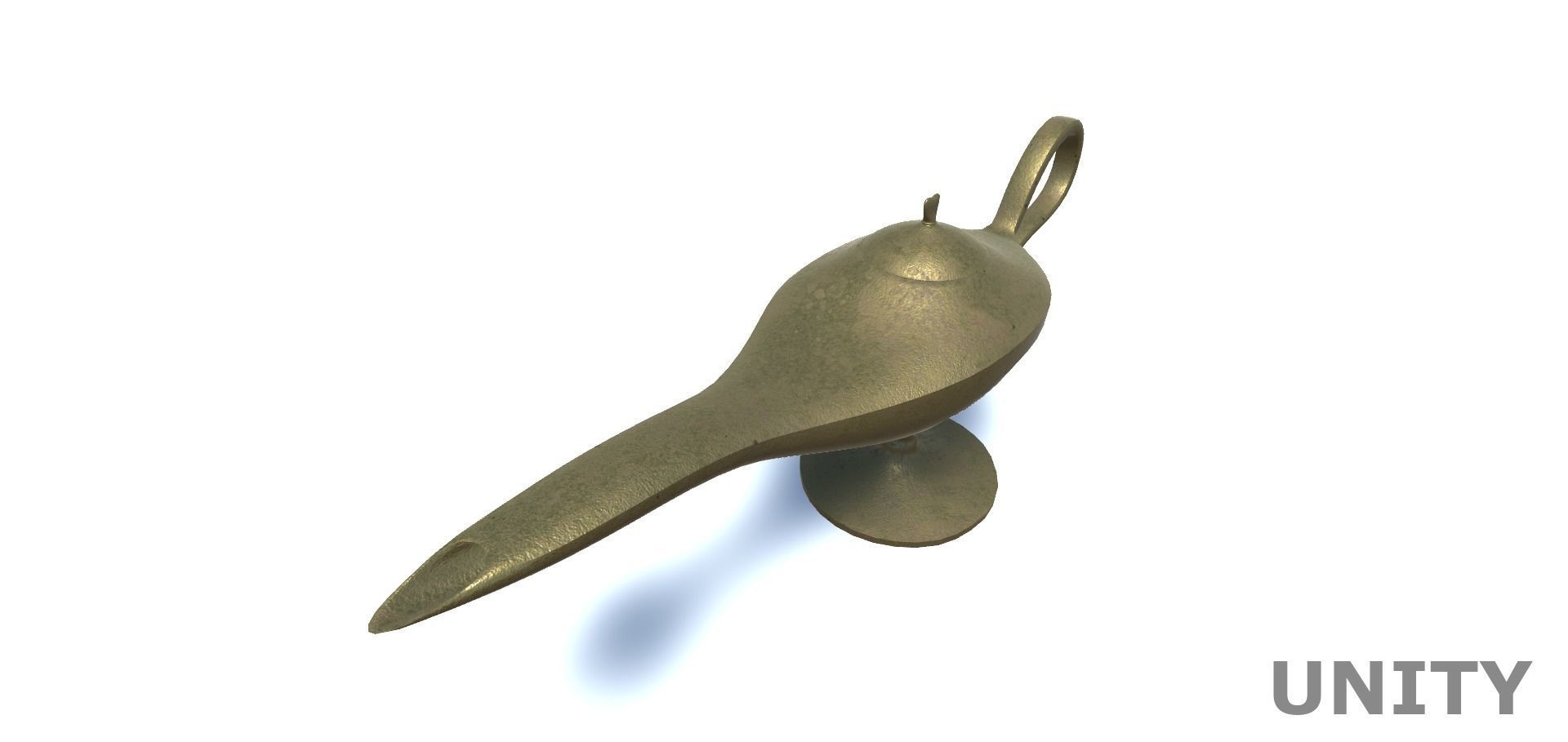 Ancient Oil Lamp Low-poly 3D model_6