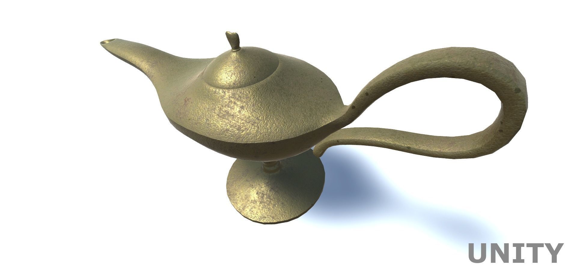 Ancient Oil Lamp Low-poly 3D model_9