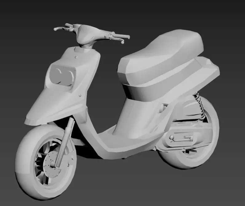 mbk booster spirit yamaha bws Low-poly 3D model