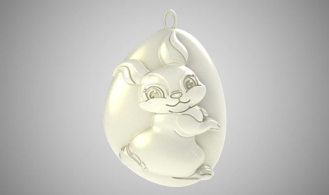 Rock Rabbit Necklace 3D print model