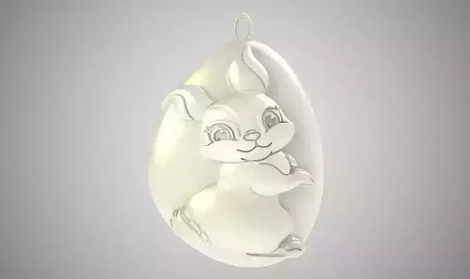 Rock Rabbit Necklace 3D print model