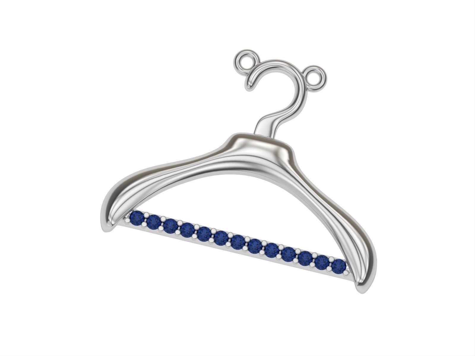 Gold hanger necklace 3d print model Modern jewelry Gold pendant 3D