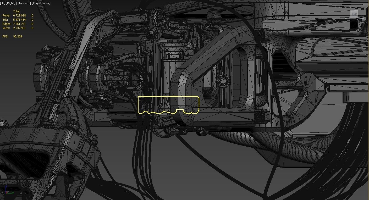 Sci-fi Turret robot 3D model_20