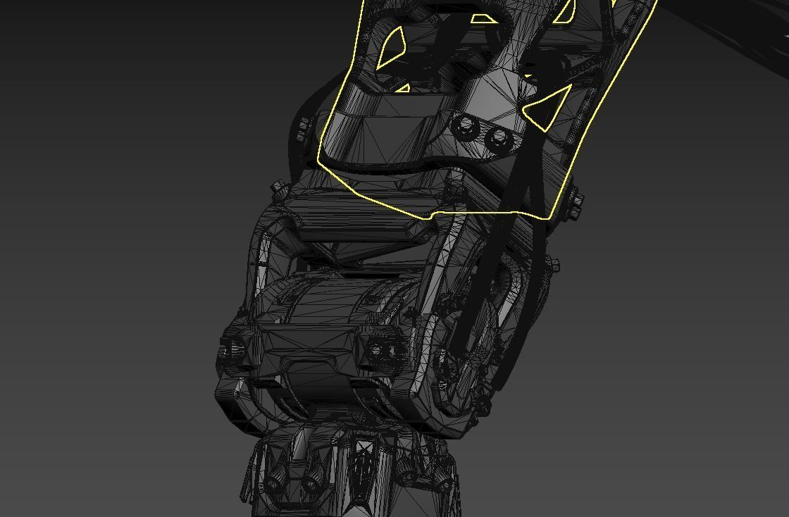 Sci-fi Turret robot 3D model_21