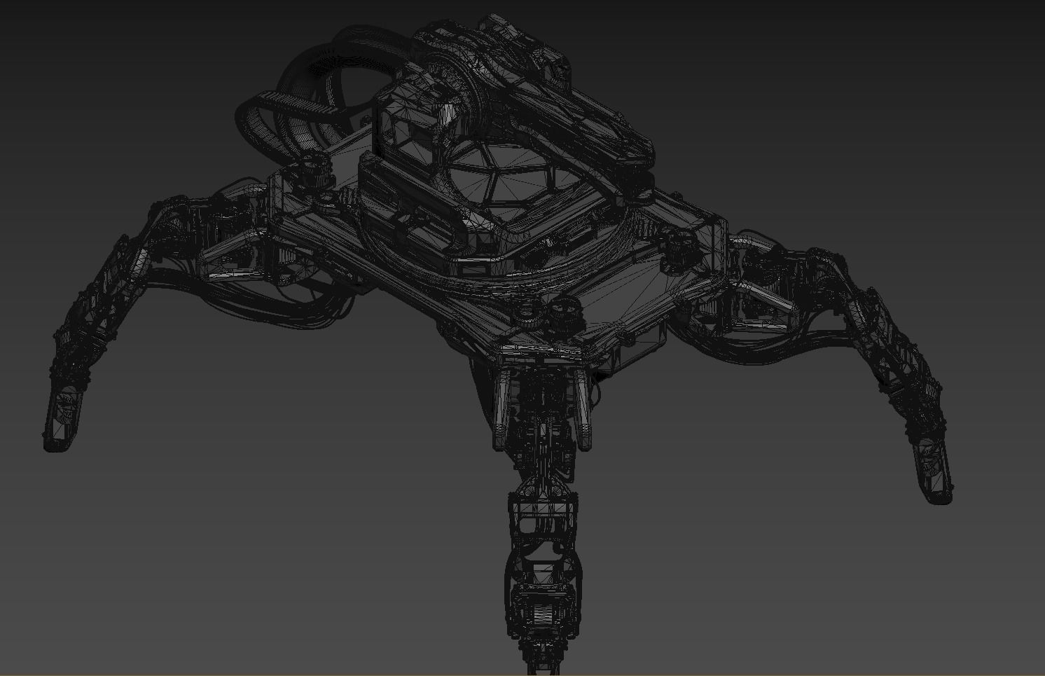 Sci-fi Turret robot 3D model_12