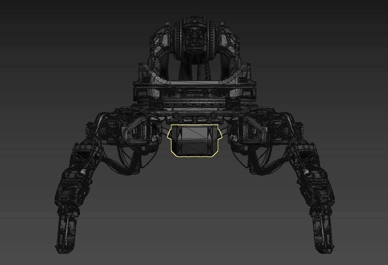 Sci-fi Turret robot 3D model_11