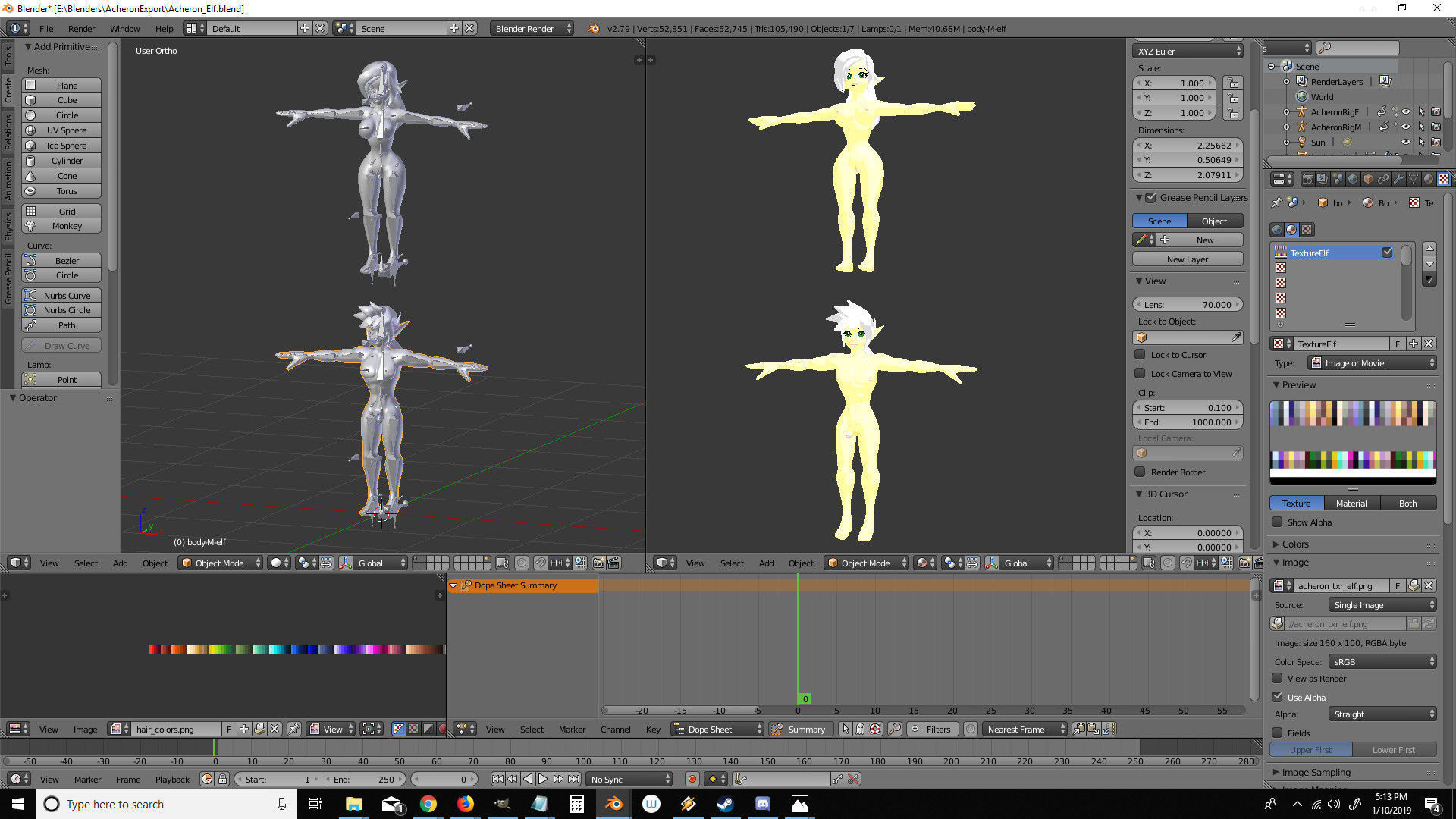 Acheron Elf Nude Low-poly 3D model_15