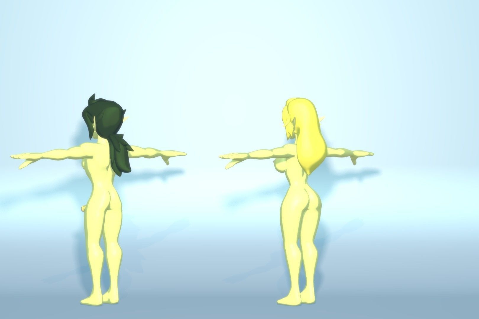 Acheron Elf Nude Low-poly 3D model_13