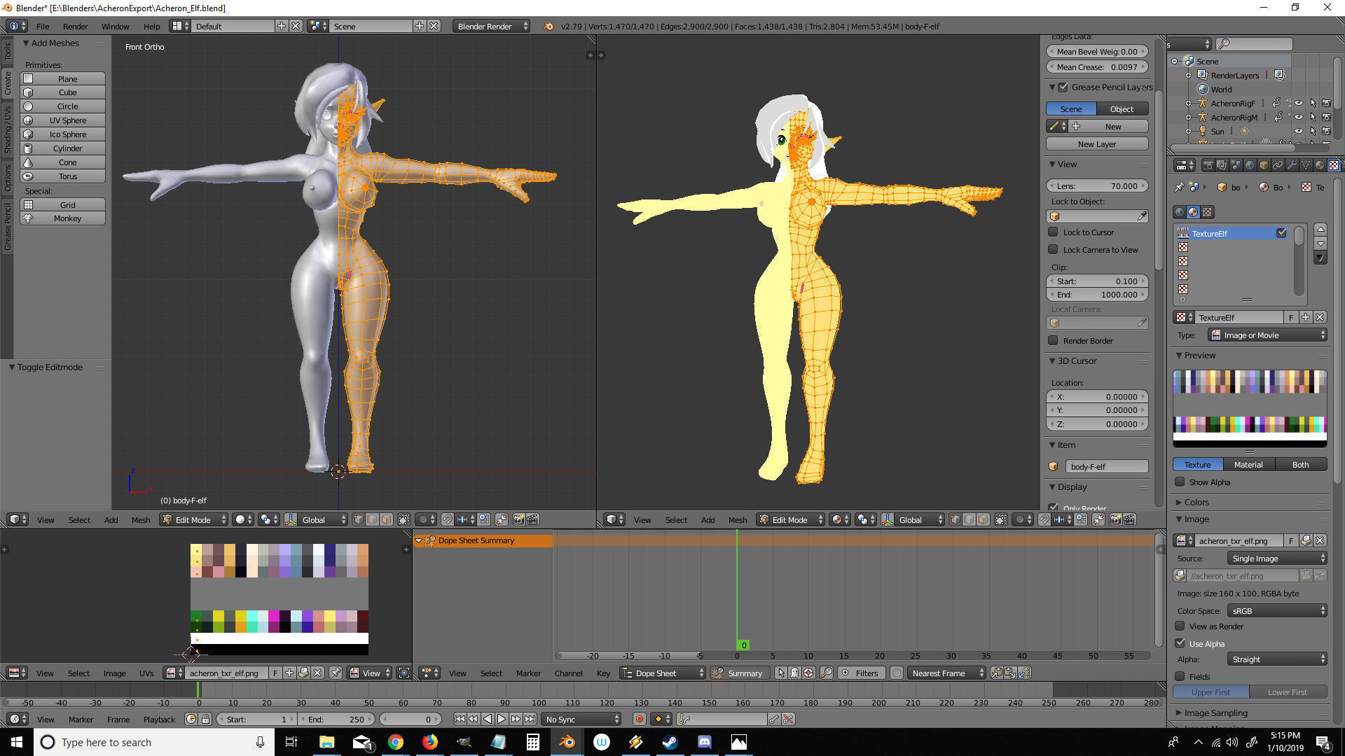 Acheron Elf Nude Low-poly 3D model_17