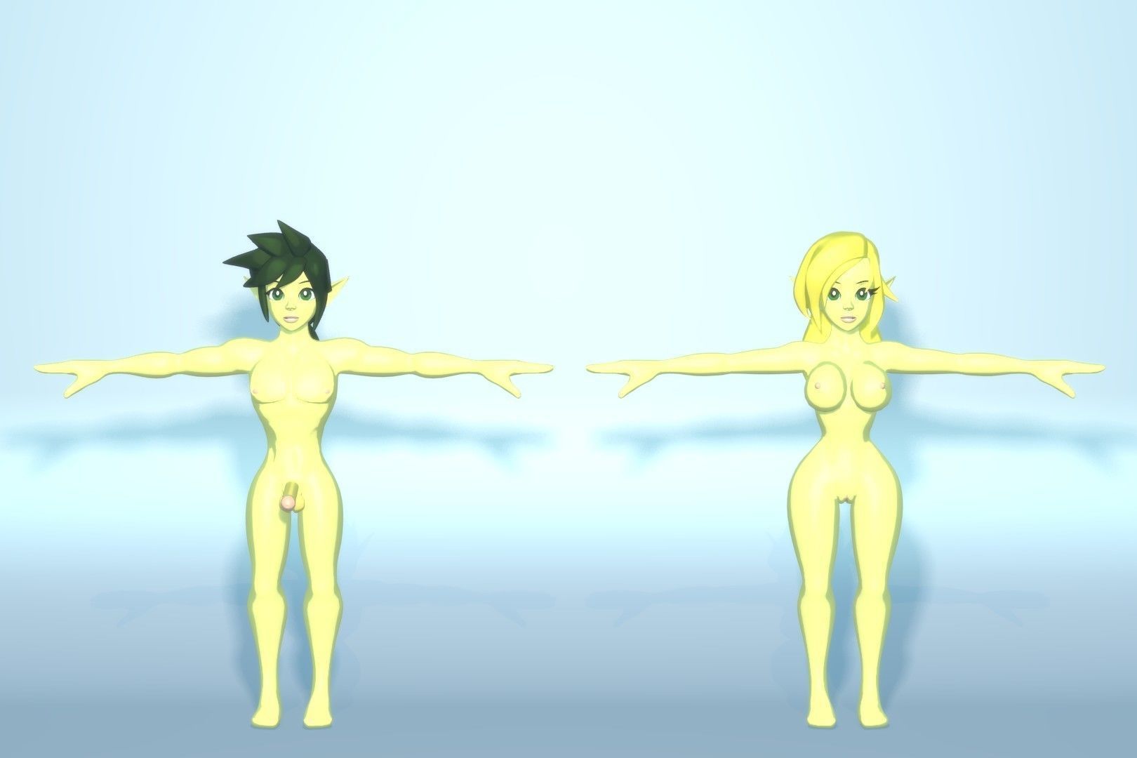 Acheron Elf Nude Low-poly 3D model_10
