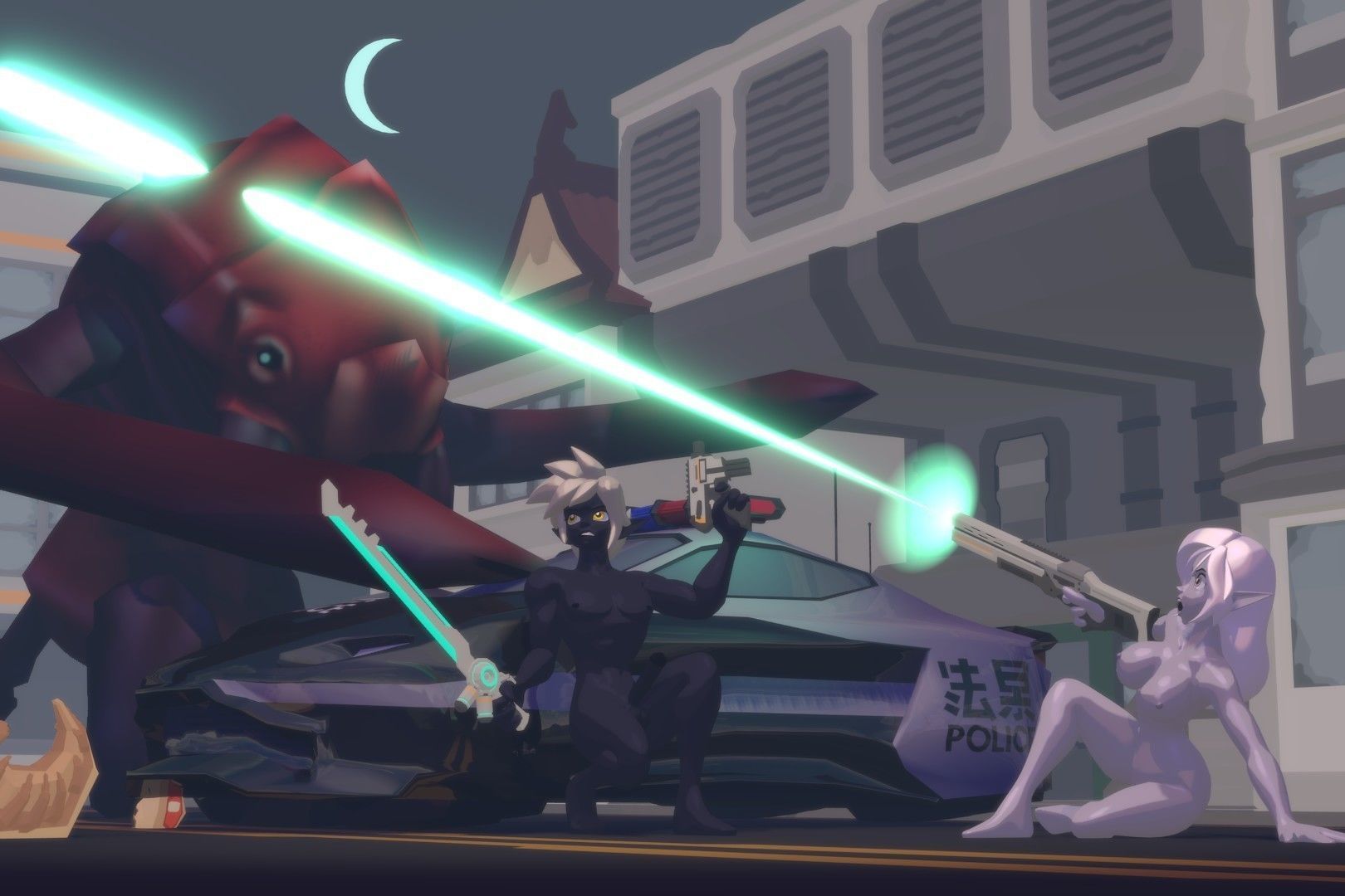 Acheron Elf Nude Low-poly 3D model_4