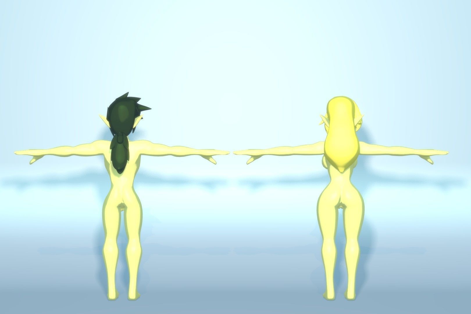 Acheron Elf Nude Low-poly 3D model_14