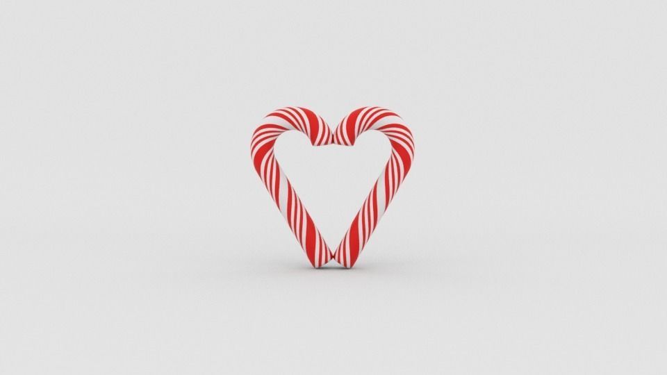 Candy cane 3D model_15