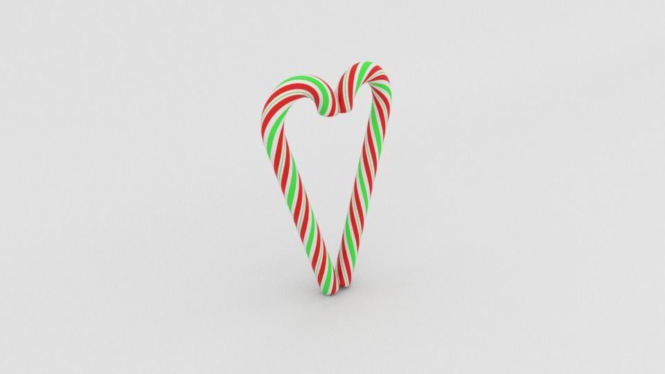 Candy cane 3D model_23
