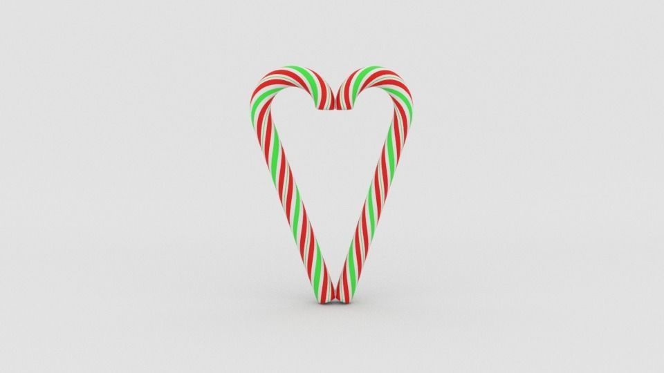 Candy cane 3D model_22