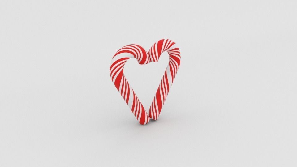 Candy cane 3D model_16