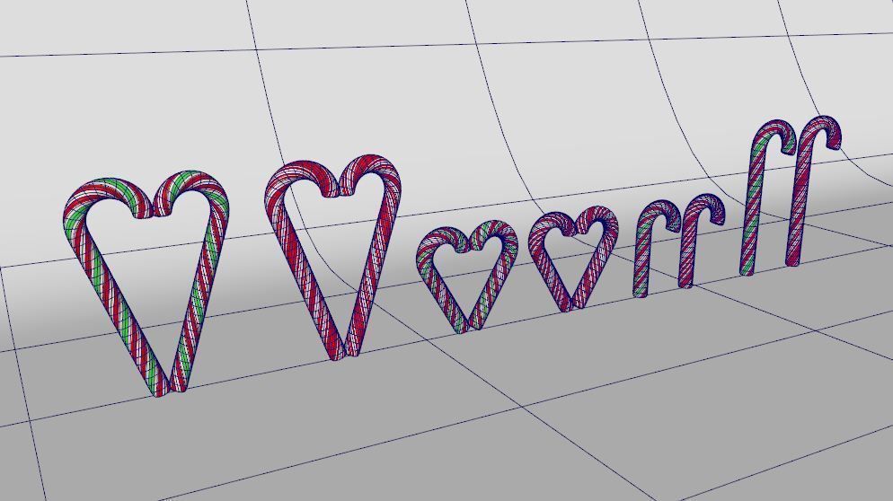 Candy cane 3D model_24
