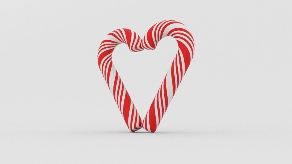 Candy cane 3D model_17