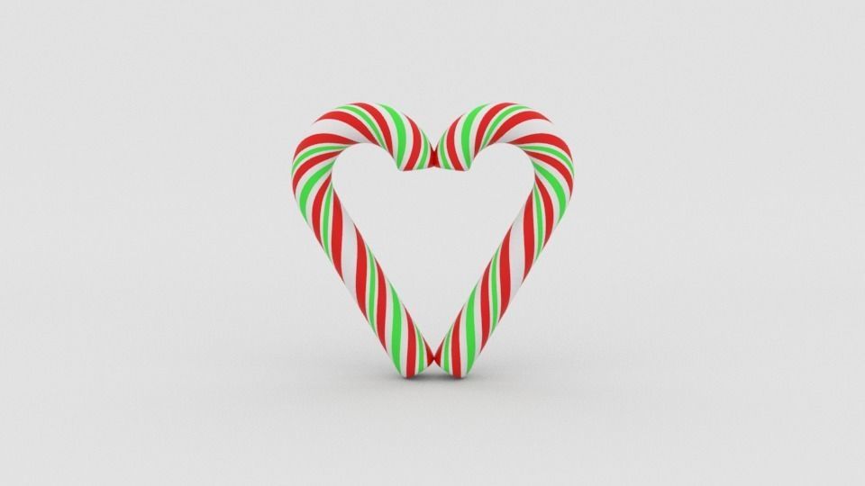 Candy cane 3D model_20