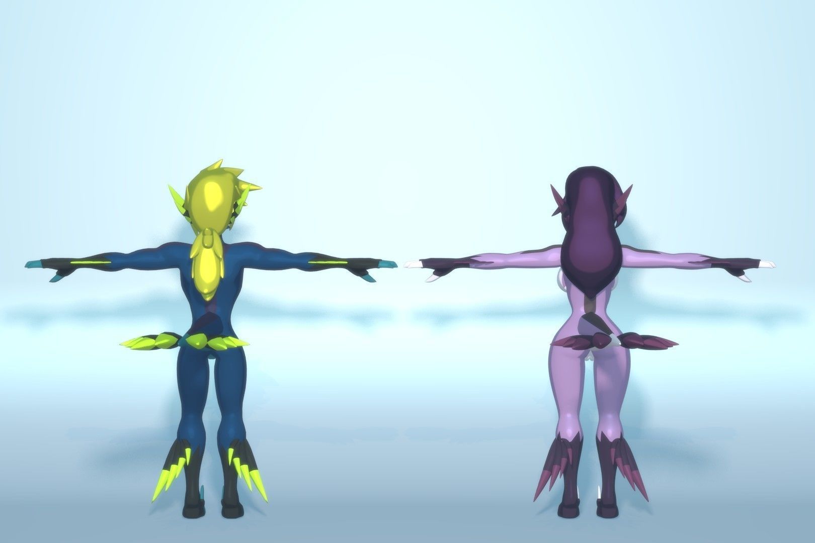 Acheron Raptor Nude Low-poly 3D model_23