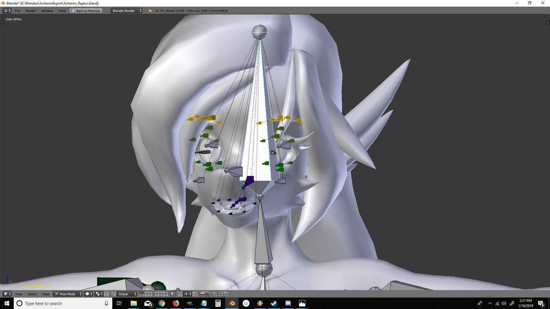 Acheron Raptor Nude Low-poly 3D model_15