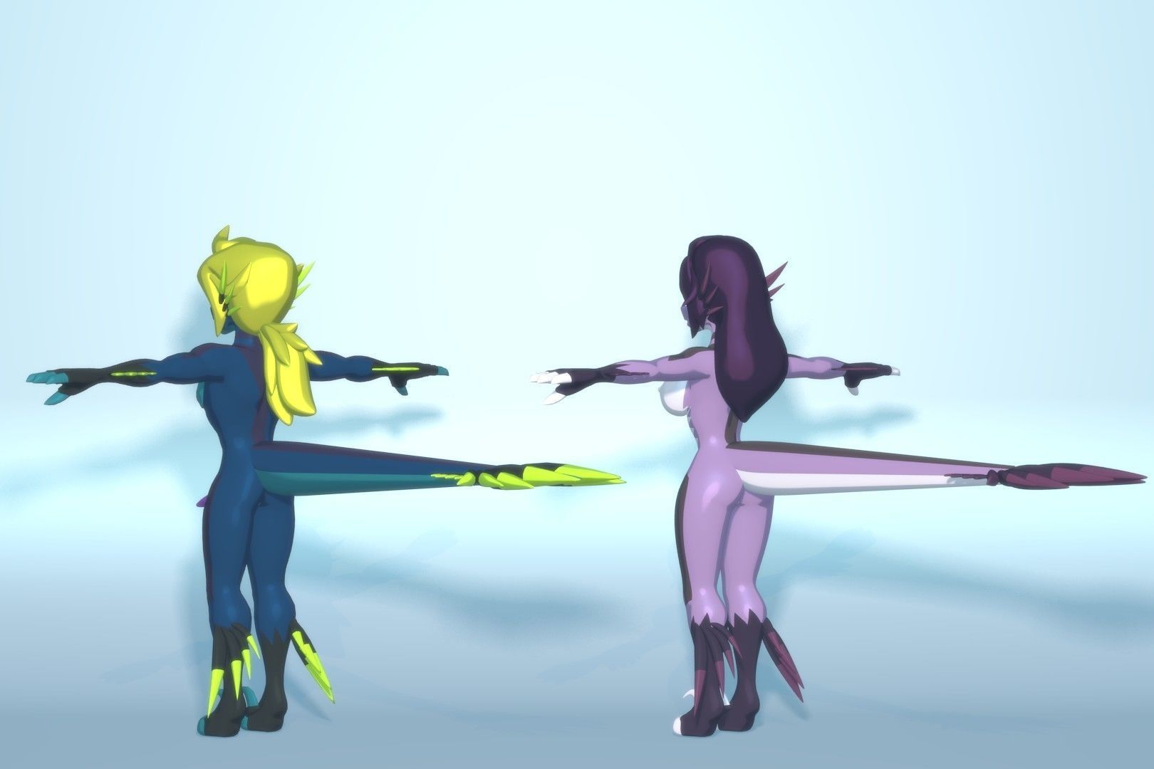 Acheron Raptor Nude Low-poly 3D model_22