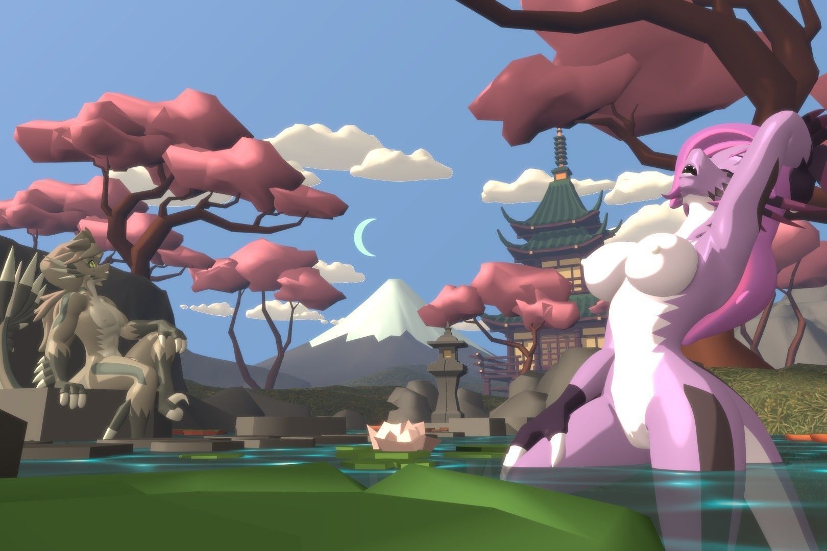 Acheron Raptor Nude Low-poly 3D model_9