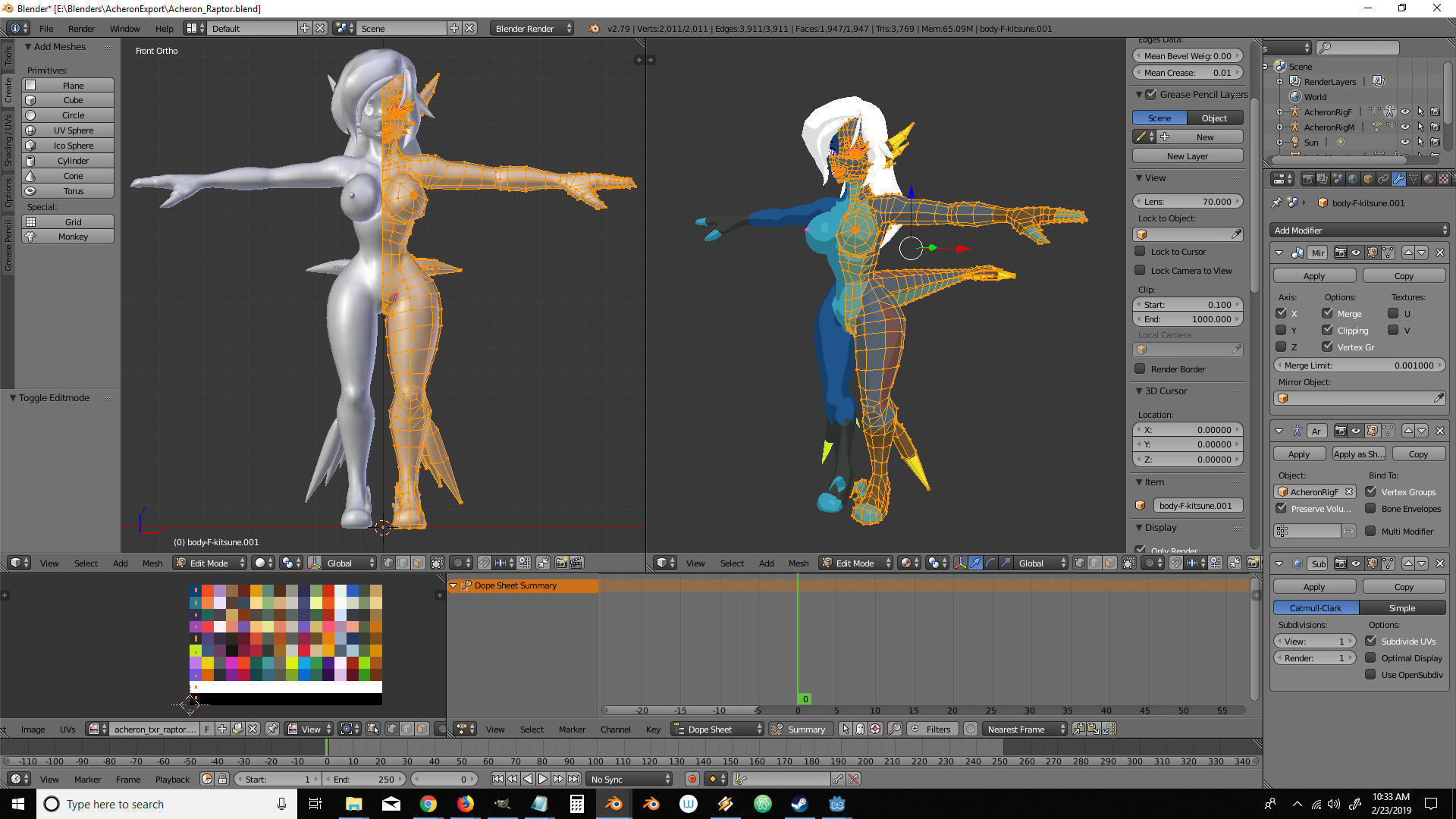 Acheron Raptor Nude Low-poly 3D model_13