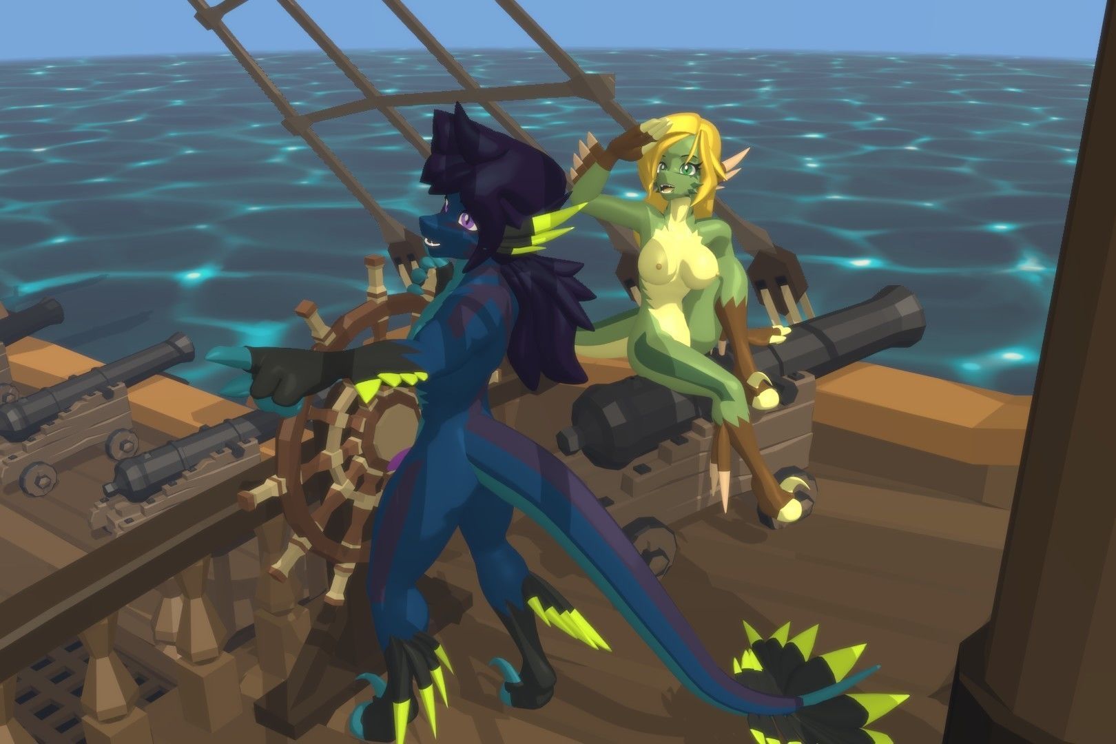 Acheron Raptor Nude Low-poly 3D model_2