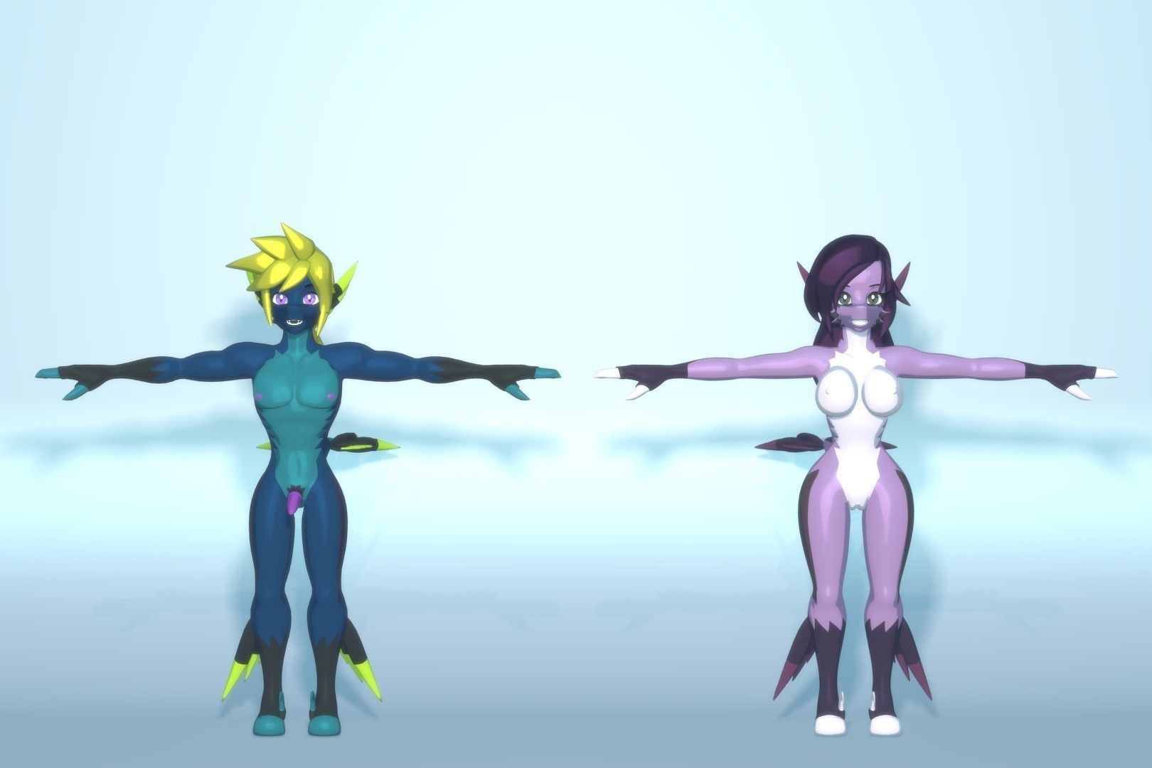 Acheron Raptor Nude Low-poly 3D model_19