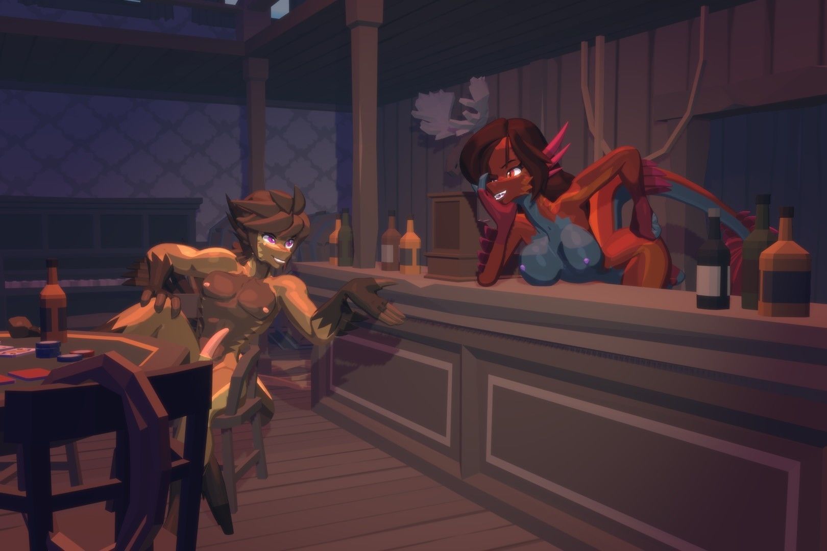 Acheron Raptor Nude Low-poly 3D model_5