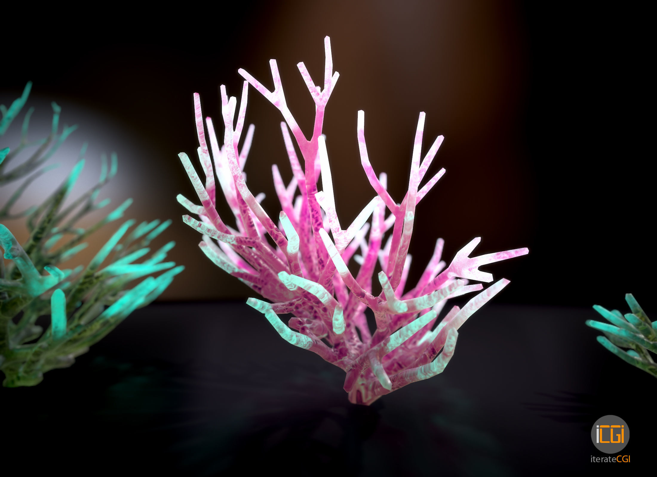 Alien Plant Fungus Type1 Low-poly 3D model_4