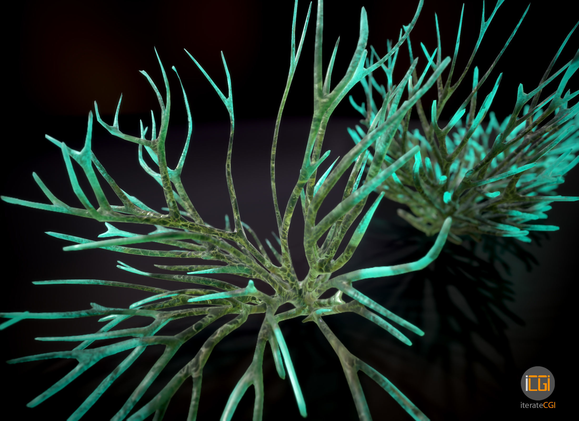 Alien Plant Fungus Type1 Low-poly 3D model_18