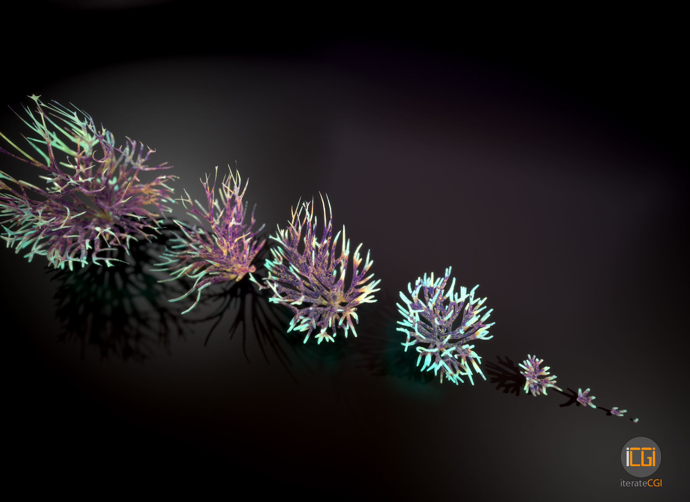 Alien Plant Fungus Type1 Low-poly 3D model_5