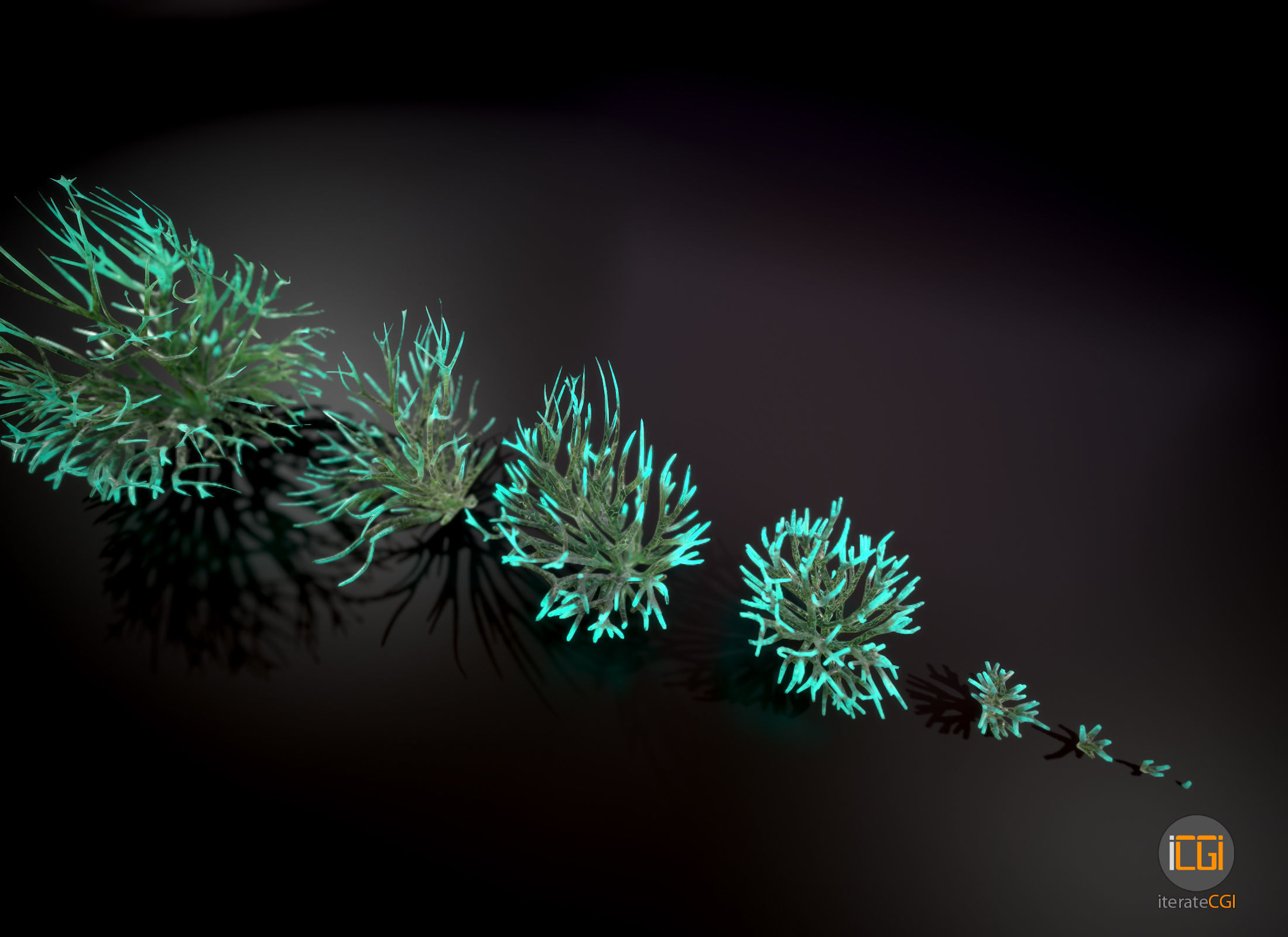 Alien Plant Fungus Type1 Low-poly 3D model_6