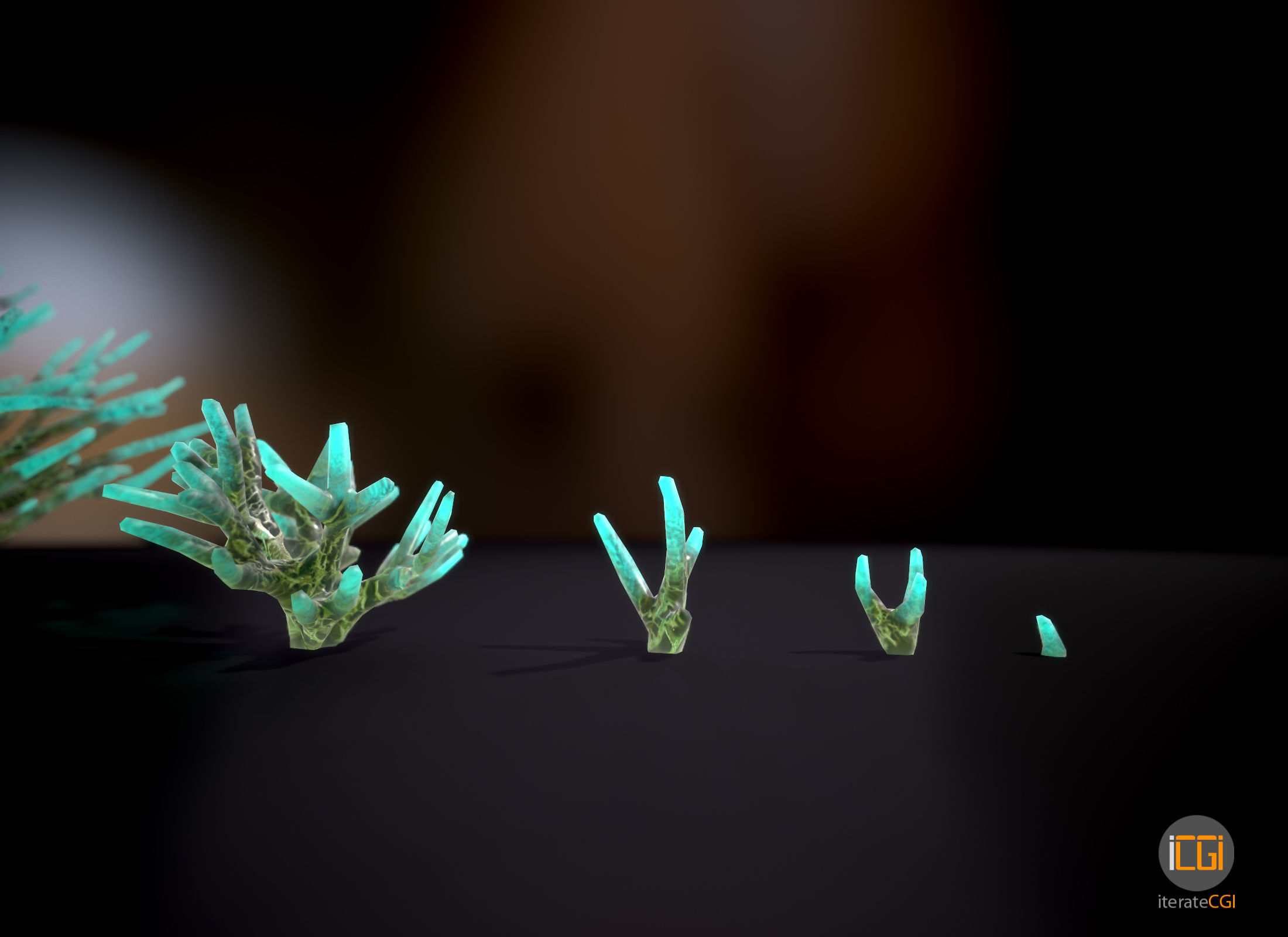 Alien Plant Fungus Type1 Low-poly 3D model_16