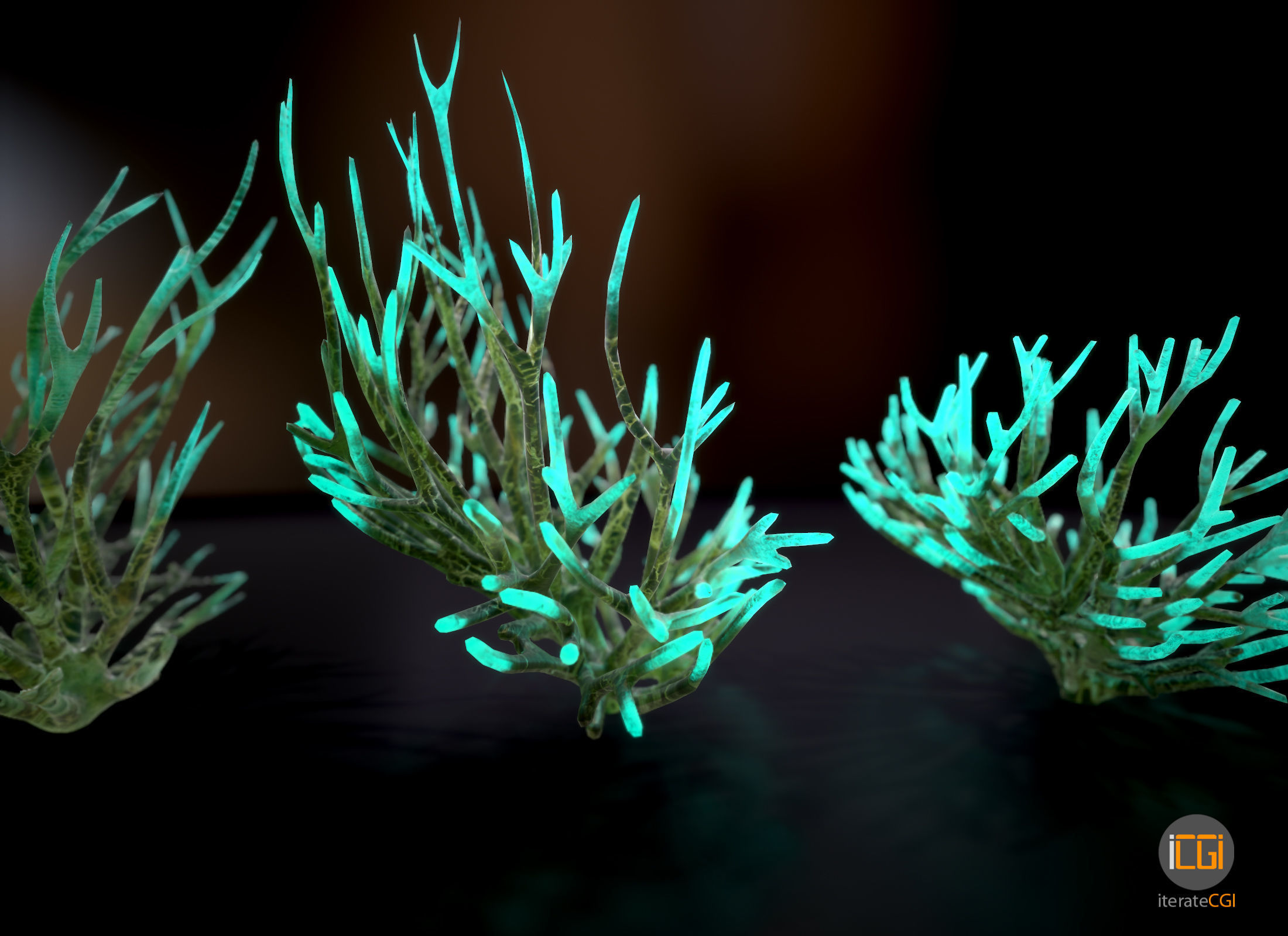 Alien Plant Fungus Type1 Low-poly 3D model_14