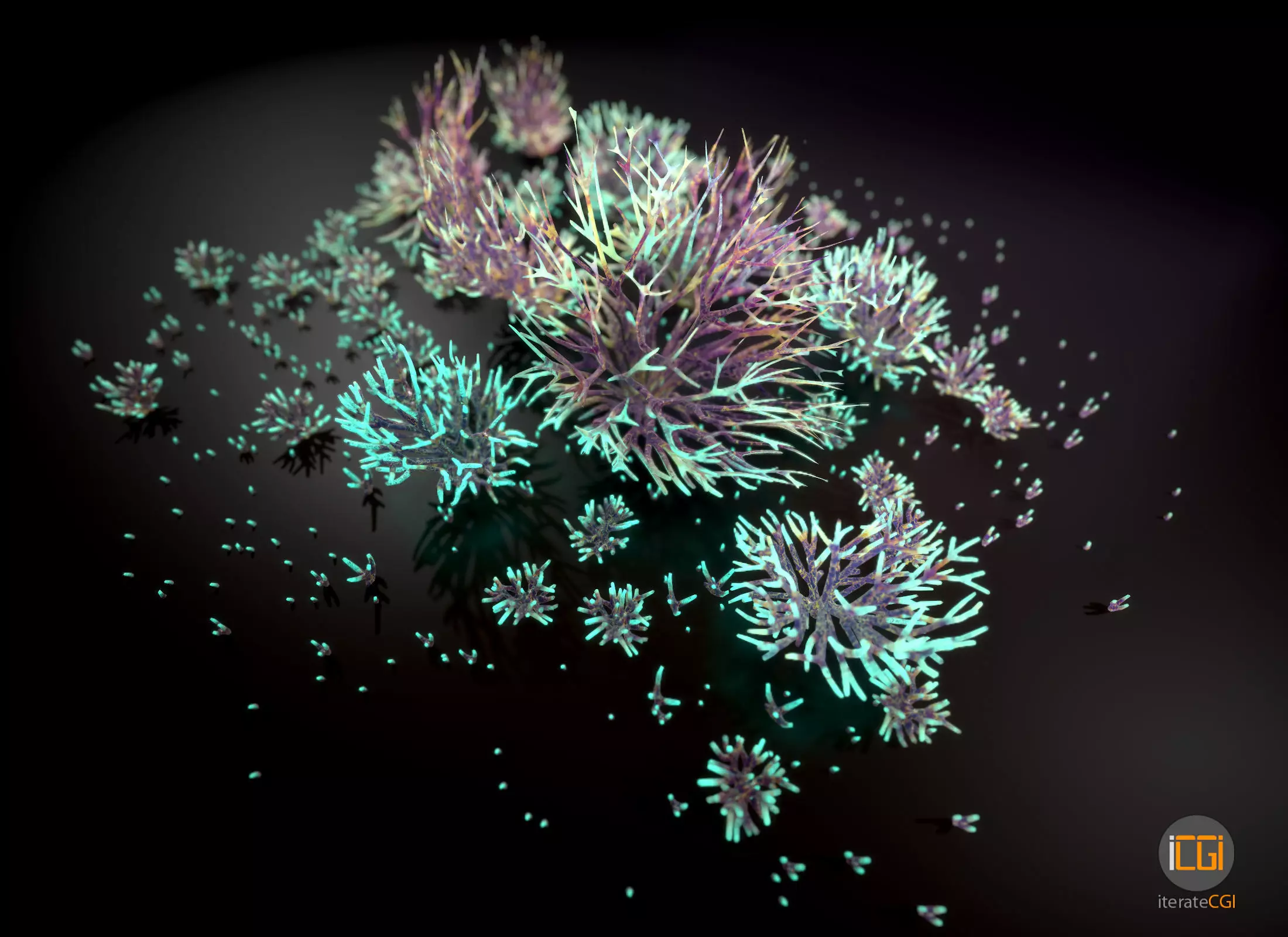 Alien Plant Fungus Type1 Low-poly 3D model_0