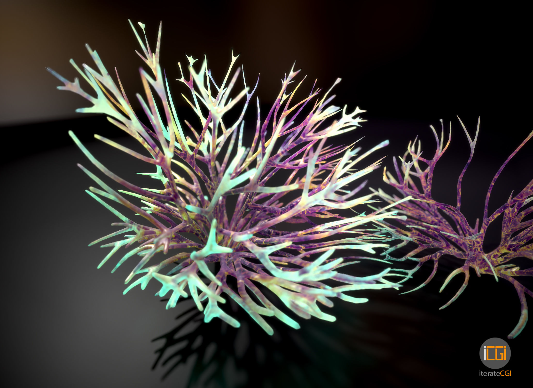 Alien Plant Fungus Type1 Low-poly 3D model_17