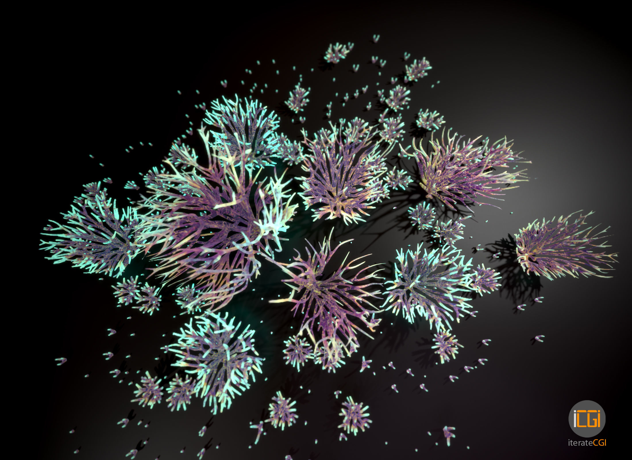 Alien Plant Fungus Type1 Low-poly 3D model_11